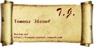 Tomesz József névjegykártya