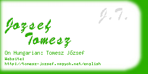jozsef tomesz business card