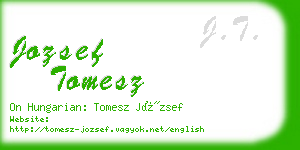 jozsef tomesz business card
